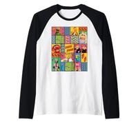 Disney The Muppets 50th Anniversary Muppet Show Box Collage Maglia con Maniche Raglan