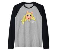 Disney The Muppets Miss Piggy Big Face Maglia con Maniche Raglan