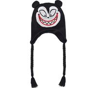 Disney The Nightmare Before Christmas, Berretto Invernale Peruviano con Orecchie 3D e Nappe, Nero, Taglia Unica, Nero, Taglia Unica