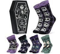 Disney The Nightmare Before Christmas Calzini Donna e Adolescenti, Pacco da 5 Calze con Uso Quotidiano, Regalo Donna (36/41 EU, Multi NBC)