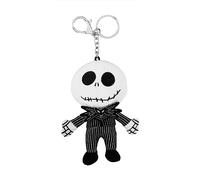 Disney The Nightmare Before Christmas GH00273RL - Portachiavi in peluche bianco e nero, Nero, Taglia unica, Moderno
