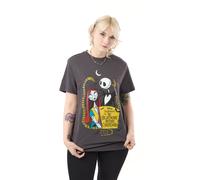Disney The Nightmare Before Christmas Grigio Jack and Sally T-shirt a maniche co