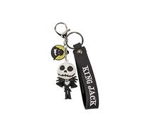 Disney The Nightmare Before Christmas Kechain 3D in bianco e nero, Bianco e nero, Taglia unica