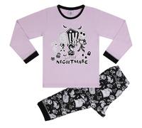 Disney The Nightmare Before Christmas Little Nightmare Pigiama a Maniche Lunghe, Pink/Black, 11-12 Anni: 152cm, Rosa