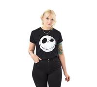 Disney The Nightmare Before Christmas Nero Jack Crop Top T-shirt corta a maniche
