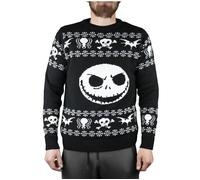 Disney The Nightmare Before Christmas Nero Jack Skellington Maglione di Natale U