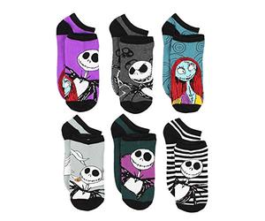 Disney The Nightmare Before Christmas Womens 6 Pack Socks (9-11 Womens (Shoe: 4-10), Purple)