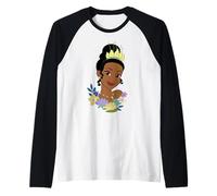 Disney The Princess and the Frog Tiana Big Face Costume Maglia con Maniche Raglan