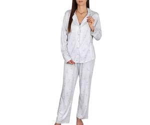 Disney Thumper Pigiama da Donna a Due Pezzi, Pantaloni Larghi, Set da Notte (IT, Testo, XS, Regular, Regular, A)
