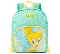 Disney Tinker Bell Zaino per ragazze | Incantevole zaino verde con glitter per bambini | Porta la magia ovunque con cinghie regolabili per il comfort personalizzato | Scomparti spaziosi