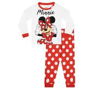 Disney Topolina Pigiama | Pigiama Invernale Bambina Maniche Lunghe | Pigiamone Bambini Minnie Mouse - 5-6 Anni