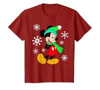 Disney Topolino e i suoi amici, Natale, Topolino, Fiocchi di neve Maglietta, Bambini, Mirtillo Rosso, 6 anni