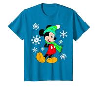 Disney Topolino e i suoi amici, Natale, Topolino, Fiocchi di neve Maglietta, Bambini, Zaffiro, 3 anni
