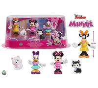 Disney, Topolino e Minnie, Disney Minnie, scatola da 5 personaggi articolati da 7,5 cm, 5 personaggi da collezionare, giocattolo per bambini dai 3 anni, Mcn19