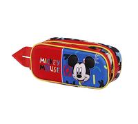 Disney Topolino Joyful-Astuccio 3D Doppio, Blu, 22 x 9.5 cm