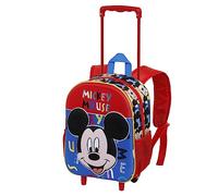 Disney Topolino Joyful-Zaino 3D con Ruote Piccolo, Blu, 26 x 34 cm, Capacità 12.5 L