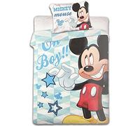 Disney Topolino Lenzuola double-face per bambini, 100 x 135 cm, 100% cotone (M05)