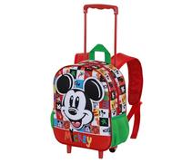 Disney Topolino Mood-Zainetto 3D con Ruote Piccolo, Multicolore, 26 x 34 cm, Capacità 7 L