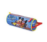 Disney Topolino Racers-Astuccio Cilindrico, Blu, 22 x 9 cm