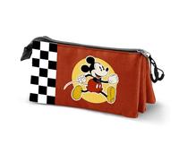 Disney Topolino Racing-Astuccio Triplo, Rosso 23 x 11 cm