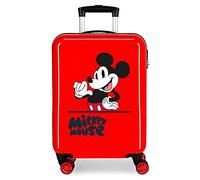 MICKEY MOUSE FASHION TROLLEY ABS 55CM 4 RUOTE ROSSO