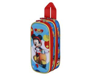 Disney Topolino Scooter-Astuccio 3D Doppio, Blu, 22 x 10 cm