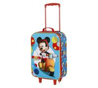 Disney Topolino Scooter-Valigia Trolley Soft 3D, Blu, 17 x 33 x 52 cm, Capacità 26 L
