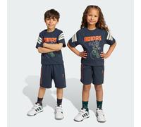 Disney Topolino Set Maglietta Bambini Aurora Ink / Off White / Impact Orange 3-4A