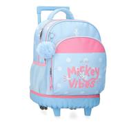Disney Topolino Vibes Zaino per bambini, zaino scuola, realizzato in poliestere, tasche laterali, spalline larghe regolabili, maniglia superiore per appenderla, sistema Magic Fix., blu, Taglia unica