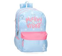 Disney Joumma Mickey Vibes Zaino doppio scomparto adattabile a carrello portatile 15,6 pollici blu 31 x 44 x 15 cm poliestere 24,68 L, blu, Taglia unica, Zaino doppio scomparto adattabile a carrello