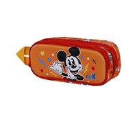 Disney Topolino Whisper-Astuccio 3D Doppio, Arancione, 22 x 9.5 cm