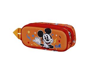 Disney Topolino Whisper-Astuccio 3D Doppio, Arancione, 22 x 9.5 cm