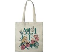 Disney Tote Bag - 100% cotone, riutilizzabile, lavabile, lunga maniglia, viaggio e shopping, 38 x 40 cm, ALICE_2, One Size