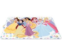 Disney Tovaglietta individuale per bambine in plastica Principesse Jasmine Cenerentola Rapunzel Belle Biancaneve Aurora Ariel