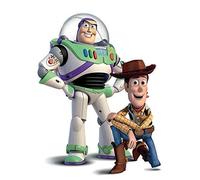 Disney Toy Story Buzz and Woody - Stampa su tela, 40 x 50 cm, in poliestere, multicolore, 40 x 50 x 3,2 cm