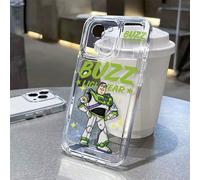 Disney Toy Story Buzz Lightyear "BUZZ" Custodia per telefono trasparente stampata compatibile con iPhone 17/17 Pro/17 Pro Max/17 Air/16/15/14/13/12/11/X Serie Custodia iPhone 17 Pro Max Custodia iPhon