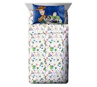 Disney Toy Story Buzz & Woody - Set di 4 lenzuola super morbide e accoglienti per bambini - lenzuola in microfibra resistente allo scolorimento (prodotto ufficiale Disney)