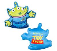 Disney Toy Story Cuscino Ufficiale a Forma Speciale | Super morbido | Design “Explore” | Cuscino a forma di Alieno | Perfetto per decorazione camera o soggiorno | 37 × 43 cm | Blu