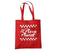 Disney Toy Story Pizza Planet Takeaway Logo Borsa Tote Riutilizzabile per Spesa e Viaggi, Rosso