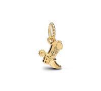 Disney Toy Story Woody Boot 14k Gold-Plated Dangle with Black Enamel