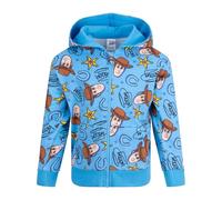 Disney Toy Story Woody Felpa con Cappuccio e Zip per Bambini, 100% Cotone, 7-8 Anni: 128cm, Blu