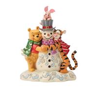 Disney Traditions - Statuetta di Winnie the Pooh e i suoi amici con pupazzo di neve