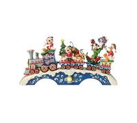 Disney Traditions - Statuetta musicale con Topolino e i suoi amici su un trenino