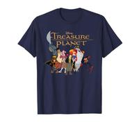 Disney Treasure Planet Logo and Characters Maglietta