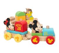 Disney- TREN DE Madera Mickey Y Minnie 34 CM Friends Treno in Legno Topolino, Multicolore, 48702
