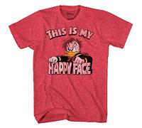 Disney Tshirt Happy Face T-Shirt, Rosso mélange, M Uomo
