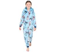 Disney Tutina da bambina in pile blu con motivo Lilo e Stitch Stitch & Angel, tutto in uno, Blu, 5-6 Years