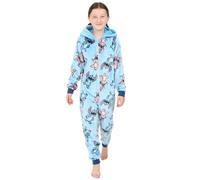 Disney Tutina da bambina in pile blu con motivo Lilo e Stitch Stitch & Angel, tutto in uno, Blu, 6-7 Years