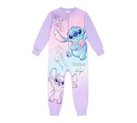 Disney Tutina da bambina in pile con motivo di Lilo e Stitch Stitch, Viola, 10-11 Years