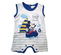 Disney Tutina Pagliaccetto Neonato Spalla Larga Mickey Nuova Collezione Art. WD101297 (3/6 Mesi, Royal)